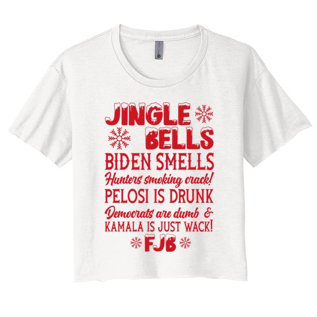 Jingle Bells Biden Smells Funny Republican Christmas Gift Crop Top