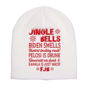 Jingle Bells Biden Smells Funny Republican Christmas Gift Short Acrylic Beanie