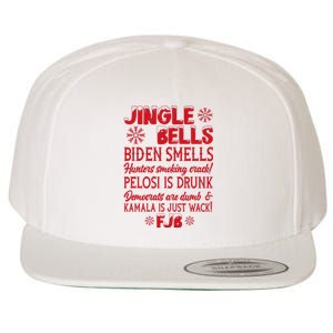 Jingle Bells Biden Smells Funny Republican Christmas Gift Wool Snapback Cap