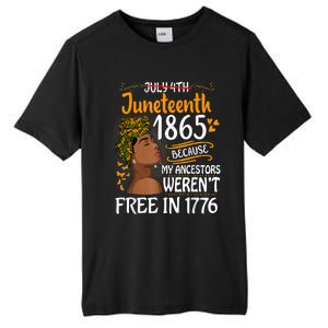 Juneteenth Black Because My Ancestor Werent Free 1776 Tall Fusion ChromaSoft Performance T-Shirt