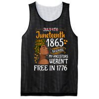 Juneteenth Black Because My Ancestor Werent Free 1776 Mesh Reversible Basketball Jersey Tank