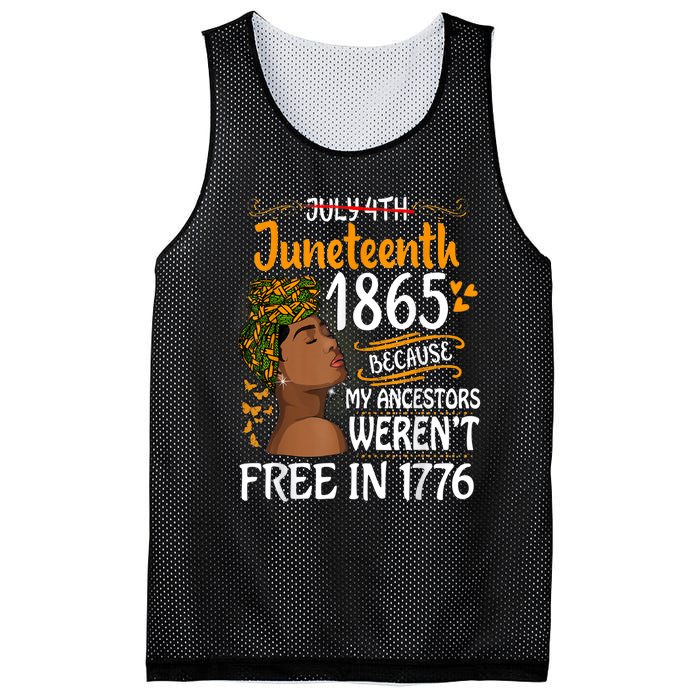 Juneteenth Black Because My Ancestor Werent Free 1776 Mesh Reversible Basketball Jersey Tank