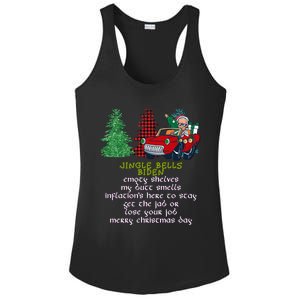 Jingle Bell Biden Xmas Santa Trump 3 Ugly Christmas Sweater Cute Gift Ladies PosiCharge Competitor Racerback Tank