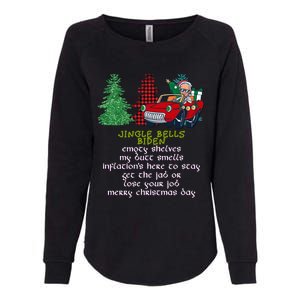 Jingle Bell Biden Xmas Santa Trump 3 Ugly Christmas Sweater Cute Gift Womens California Wash Sweatshirt