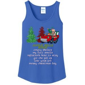 Jingle Bell Biden Xmas Santa Trump 3 Ugly Christmas Sweater Cute Gift Ladies Essential Tank