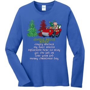 Jingle Bell Biden Xmas Santa Trump 3 Ugly Christmas Sweater Cute Gift Ladies Long Sleeve Shirt