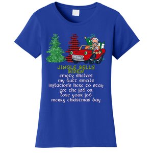 Jingle Bell Biden Xmas Santa Trump 3 Ugly Christmas Sweater Cute Gift Women's T-Shirt