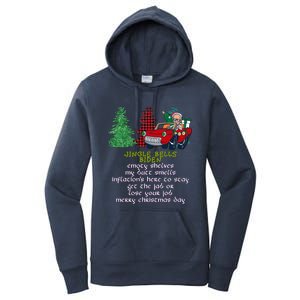 Jingle Bell Biden Xmas Santa Trump 3 Ugly Christmas Sweater Cute Gift Women's Pullover Hoodie