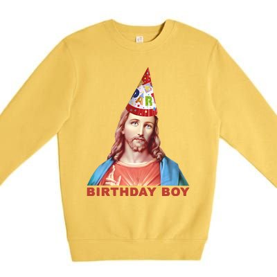 Jesus Birthday Boy Premium Crewneck Sweatshirt