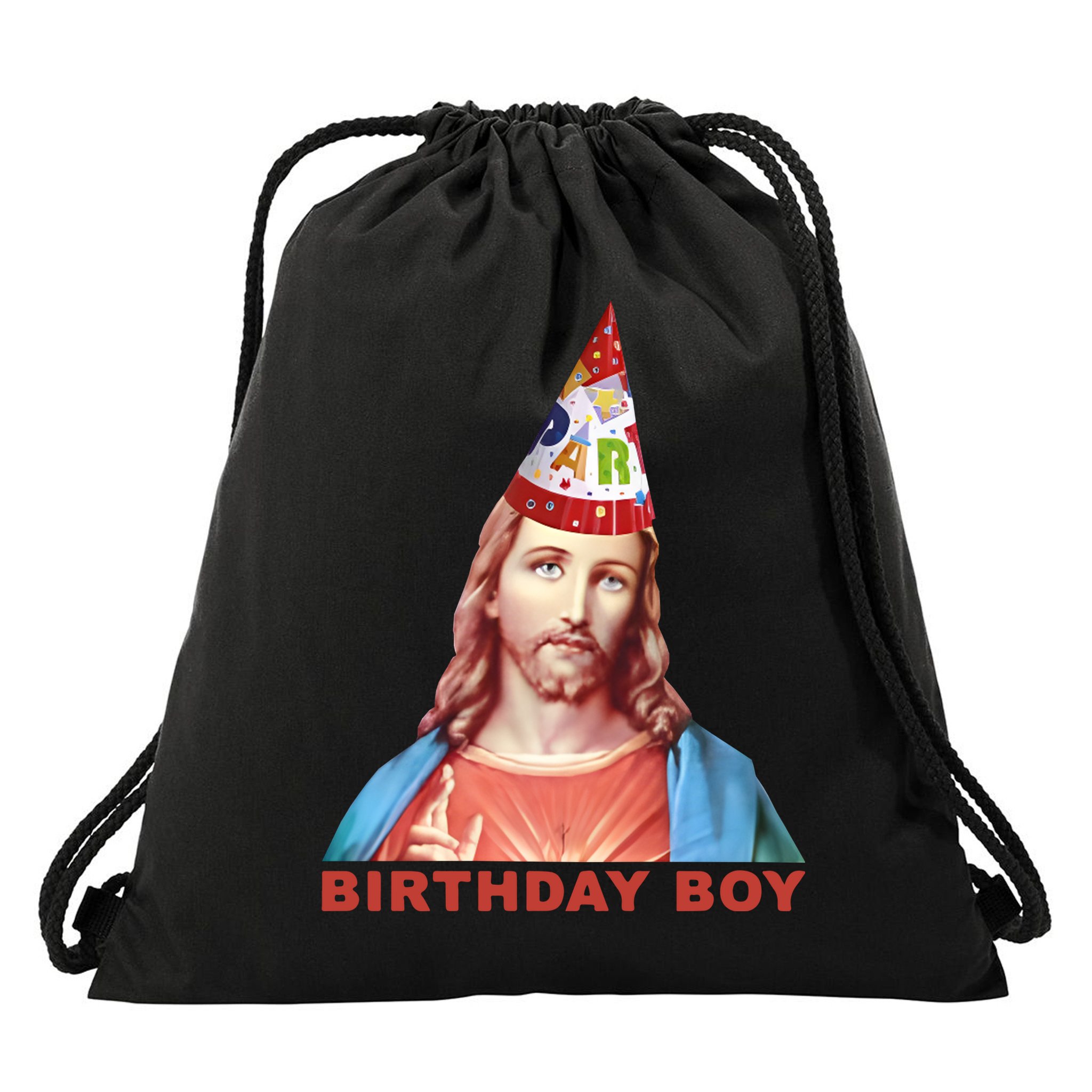 Jesus Birthday Boy Drawstring Bag