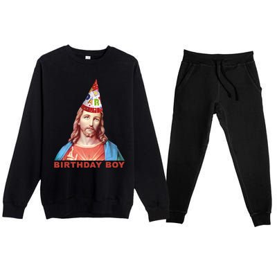 Jesus Birthday Boy Premium Crewneck Sweatsuit Set