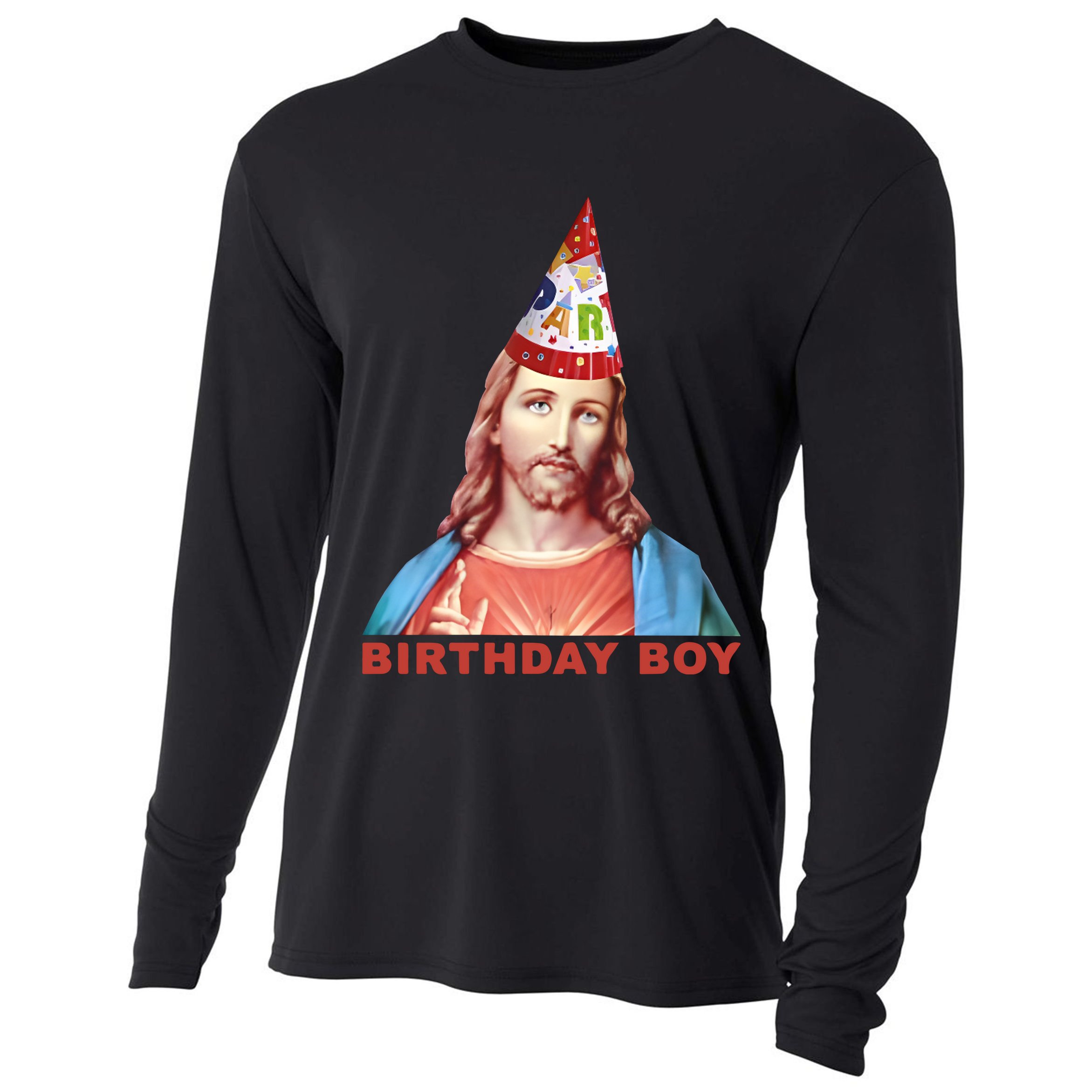 Jesus Birthday Boy Cooling Performance Long Sleeve Crew