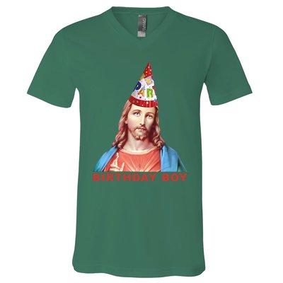 Jesus Birthday Boy V-Neck T-Shirt