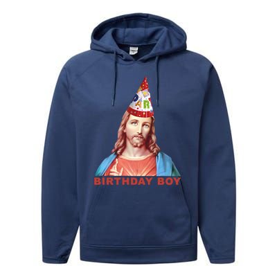 Jesus Birthday Boy Performance Fleece Hoodie