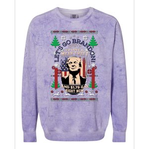 Jingle Bell Biden Xmas Santa Trump Ugly Christmas Sweater Gift Colorblast Crewneck Sweatshirt