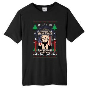 Jingle Bell Biden Xmas Santa Trump Ugly Christmas Sweater Gift Tall Fusion ChromaSoft Performance T-Shirt