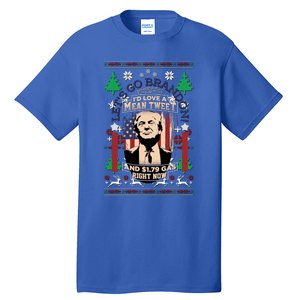 Jingle Bell Biden Xmas Santa Trump Ugly Christmas Sweater Gift Tall T-Shirt