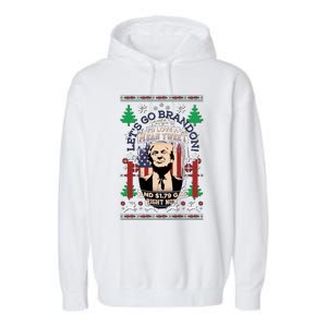 Jingle Bell Biden Xmas Santa Trump Ugly Christmas Sweater Gift Garment-Dyed Fleece Hoodie