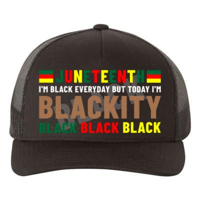 Juneteenth Blackity Black Black Black African Pride Gift Black History Month Yupoong Adult 5-Panel Trucker Hat