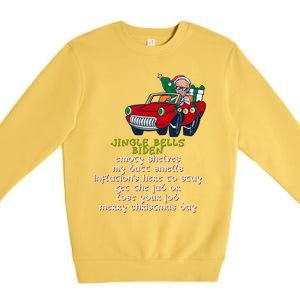 Jingle Bell Biden Xmas Santa Trump Ugly Christmas Sweater Funny Gift Premium Crewneck Sweatshirt