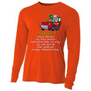 Jingle Bell Biden Xmas Santa Trump Ugly Christmas Sweater Funny Gift Cooling Performance Long Sleeve Crew