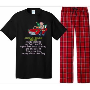 Jingle Bell Biden Xmas Santa Trump Ugly Christmas Sweater Funny Gift Pajama Set