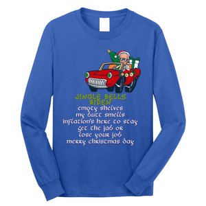 Jingle Bell Biden Xmas Santa Trump Ugly Christmas Sweater Funny Gift Long Sleeve Shirt