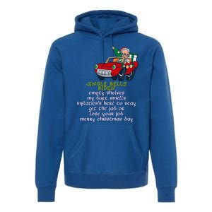 Jingle Bell Biden Xmas Santa Trump Ugly Christmas Sweater Funny Gift Premium Hoodie