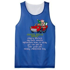 Jingle Bell Biden Xmas Santa Trump Ugly Christmas Sweater Funny Gift Mesh Reversible Basketball Jersey Tank