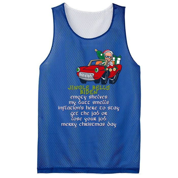 Jingle Bell Biden Xmas Santa Trump Ugly Christmas Sweater Funny Gift Mesh Reversible Basketball Jersey Tank