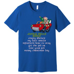 Jingle Bell Biden Xmas Santa Trump Ugly Christmas Sweater Funny Gift Premium T-Shirt