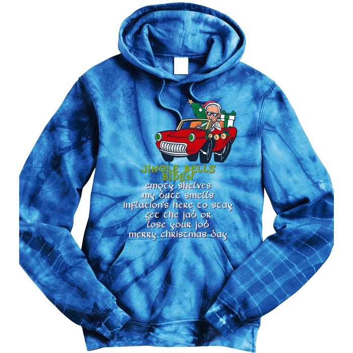 Jingle Bell Biden Xmas Santa Trump Ugly Christmas Sweater Funny Gift Tie Dye Hoodie