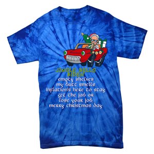 Jingle Bell Biden Xmas Santa Trump Ugly Christmas Sweater Funny Gift Tie-Dye T-Shirt