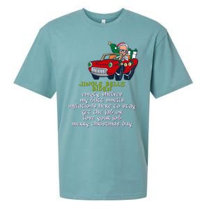 Jingle Bell Biden Xmas Santa Trump Ugly Christmas Sweater Funny Gift Sueded Cloud Jersey T-Shirt