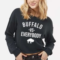 Joe Brady Buffalo Vs Everybody Cropped Pullover Crew