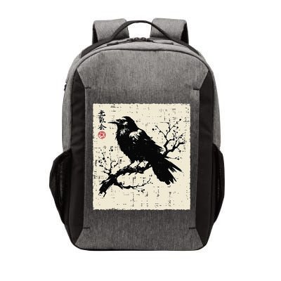 Japanese Bird Black Raven Vintage Crow Art Vector Backpack