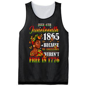 Juneteenth Black Because My Ancestor Werent Free 1776 Mesh Reversible Basketball Jersey Tank