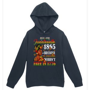 Juneteenth Black Because My Ancestor Werent Free 1776 Urban Pullover Hoodie