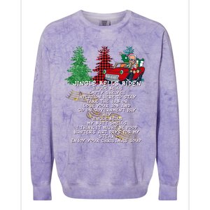 Jingle Bell Biden Xmas Santa Trump 3 Ugly Christmas Sweater Gift Colorblast Crewneck Sweatshirt