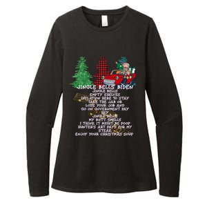 Jingle Bell Biden Xmas Santa Trump 3 Ugly Christmas Sweater Gift Womens CVC Long Sleeve Shirt