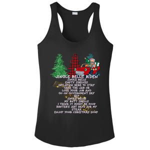 Jingle Bell Biden Xmas Santa Trump 3 Ugly Christmas Sweater Gift Ladies PosiCharge Competitor Racerback Tank