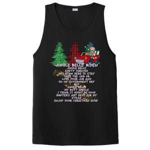 Jingle Bell Biden Xmas Santa Trump 3 Ugly Christmas Sweater Gift PosiCharge Competitor Tank