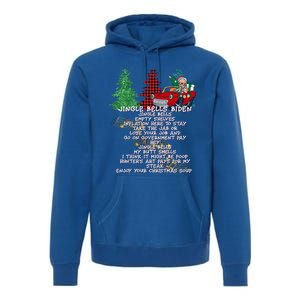 Jingle Bell Biden Xmas Santa Trump 3 Ugly Christmas Sweater Gift Premium Hoodie