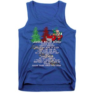 Jingle Bell Biden Xmas Santa Trump 3 Ugly Christmas Sweater Gift Tank Top