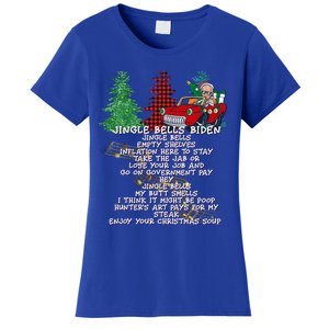 Jingle Bell Biden Xmas Santa Trump 3 Ugly Christmas Sweater Gift Women's T-Shirt