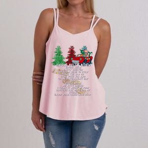 Jingle Bell Biden Xmas Santa Trump 3 Ugly Christmas Sweater Gift Women's Strappy Tank