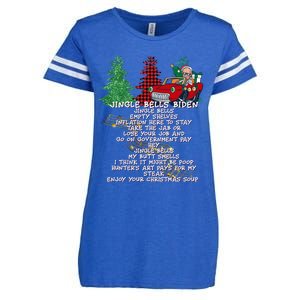 Jingle Bell Biden Xmas Santa Trump 3 Ugly Christmas Sweater Gift Enza Ladies Jersey Football T-Shirt