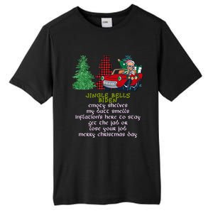 Jingle Bell Biden Xmas Santa Trump 3 Ugly Christmas Sweater Gift Tall Fusion ChromaSoft Performance T-Shirt