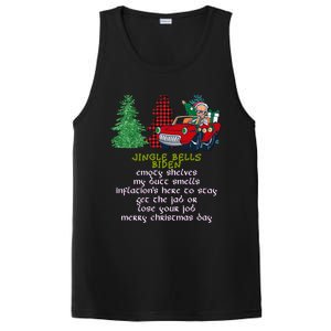 Jingle Bell Biden Xmas Santa Trump 3 Ugly Christmas Sweater Gift PosiCharge Competitor Tank