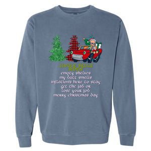 Jingle Bell Biden Xmas Santa Trump 3 Ugly Christmas Sweater Gift Garment-Dyed Sweatshirt